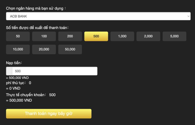 King88 – King88.com Nhà cái Trực Tuyến Số 1, Link Vào King88 Mới Nhất 17 Bước 3 – Thực hiện chuyển khoản hoặc thanh toán